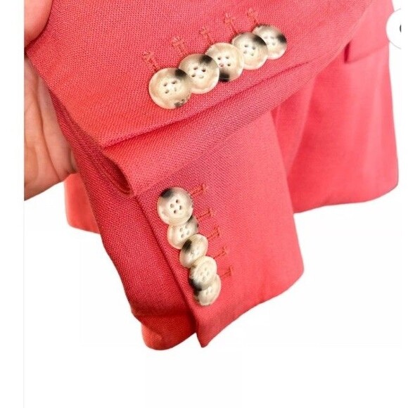 Veronica Beard Danielle Dickey One Button Blazer Coral Womens 12 - Picture 2 of 10